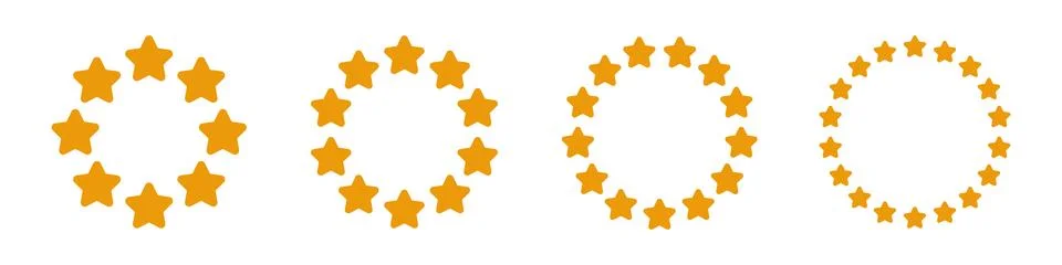 Star circle frame. Starry round border Stock Illustration