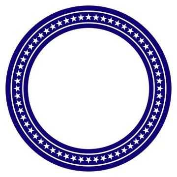 Star Circle Frame Template Stock Illustration