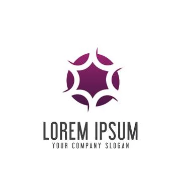 Star circle logo design concept template Stock Illustration