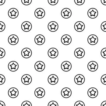 Star in circle pattern, simple style Stock Illustration