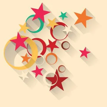 Star circles background Stock Illustration