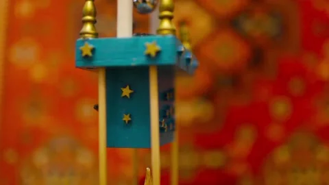 Star clock on the tower Stock Footage 329581755