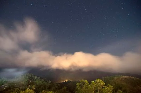 Star Cloud Night Foto stock