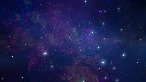 Star cluster and plasma in outer space Stock Footage 102884455