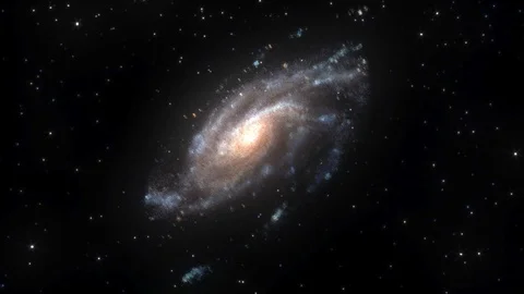 Star cluster in space with counterclockwise rotation Stock Footage 93664937