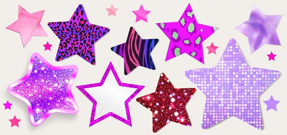 Star collage elements 스톡 일러스트