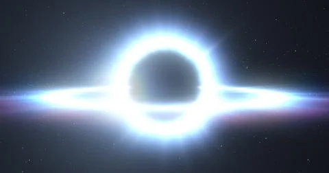 Star Collapses Creates a Large Black Hole in Space  	 Stockillustratie