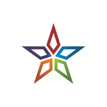 Star color full logo vector abstract Stock Illustration