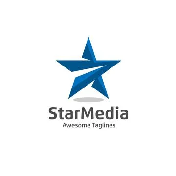 Star color vector logo Stock Illustration