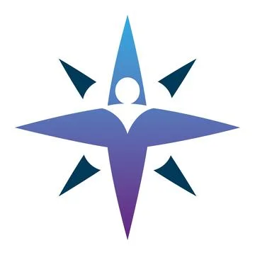 Star Compass Direction Logo Design Navigation Vector Stock Illustration
