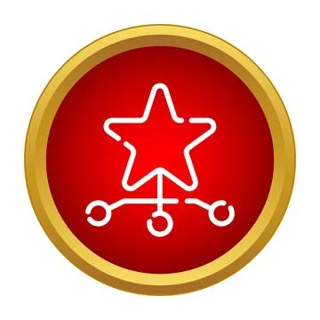 Star connecting to network sharing icon symbol イラスト素材