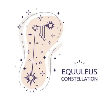 Star constellation Equuleus vector illustration Stock Illustration