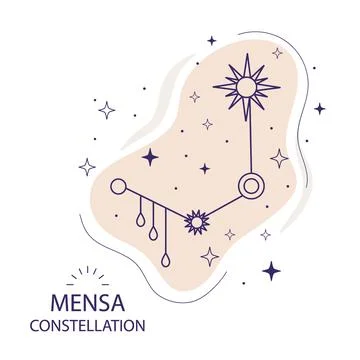 Star constellation Mensa vector illustration Stock Illustration