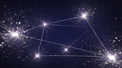 Star Constellation - Mesmerizing Deep Space Network Seamless Loop Stock Footage 65785519