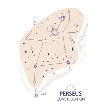 Star constellation Perseus vector illustration Stock Illustration
