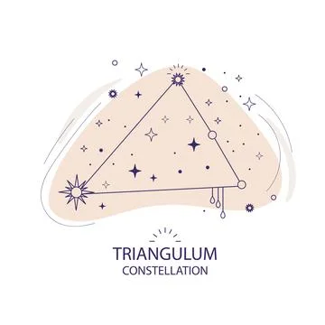 Star constellation Triangulum vector illustration Stock Illustration