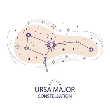 Star constellation Ursa Major vector illustration Stock Illustration