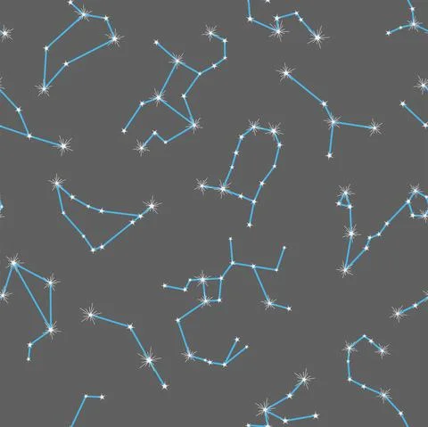 Star constellation vector seamless pattern 스톡 일러스트