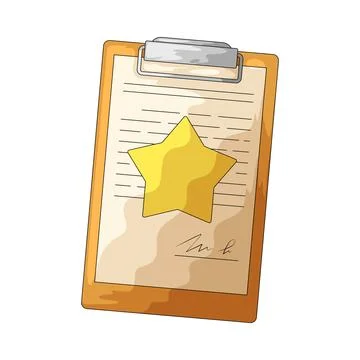 Star contract illustration Illustrazione stock