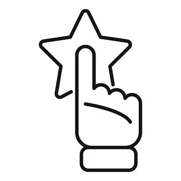 Star core values icon outline vector. Value purpose Illustrazione stock