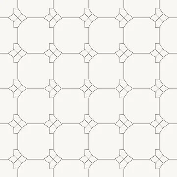 Star corner connectors forming grid seamless pattern in minimal line design Stockillustratie