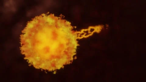 Star with coronal mass ejection . 3d animation render Video stock 246390651