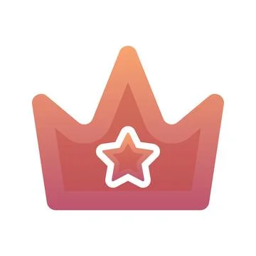 Star crown gradient logo design template icon Stock Illustration