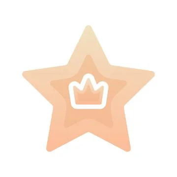 Star crown gradient logo design template icon Illustrazione stock