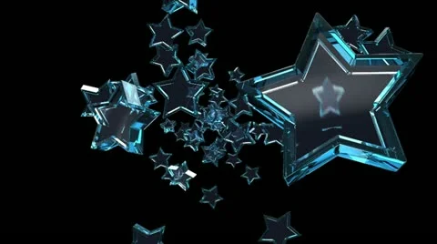 Star crystals with alpha channel Stock Footage 22012229