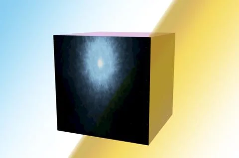 Star in the cube Illustrazione stock