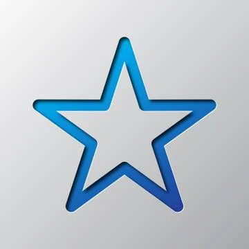 Star cut from paper. Vector illustration Stock Illustration