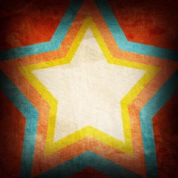 Star on dark grunge background Stock Photos