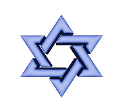 Star of David 3D Jewish background the sign of religion Stock Illustration