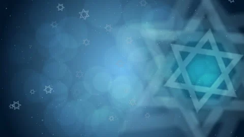 Star of David abstract blue and white animate background. Stylish pattern Stock Footage 262286157