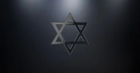 Star of David Black 3d Icon Stock Footage 74074884