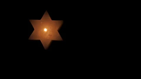Star of David candle on Hanukkah Stock Footage 144200800