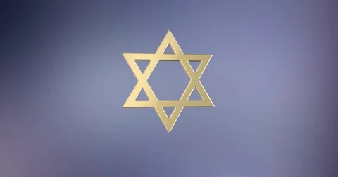 Star of David Gold 3d Icon Stock Footage 76359746