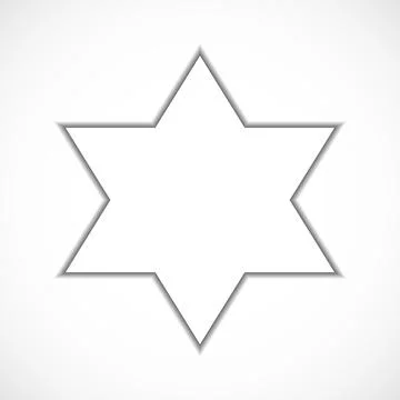 Star of David icon isolated on white background. Religious symbol. Vector i.. Stock Illustration