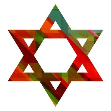 Star of David icon isolated on white background. Religious symbol. Vector i.. Stock Illustration