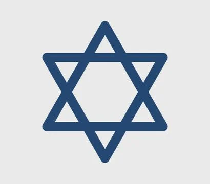 Star david icon on white background Stock Illustration