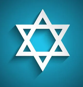 Star of David, judaism symbol. Vector design Illustrazione stock