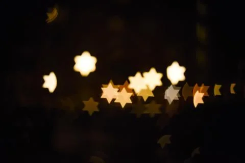 Star of David light Bokeh Effect Stock Photos