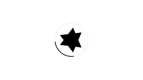 Star of David Loading Screen Animation Seamless Loop on White Background Video stock 339544107
