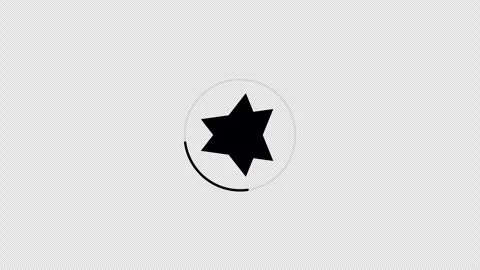 Star of David Loading Screen Animation Seamless Loop Alpha Channel Stock Footage 339544154