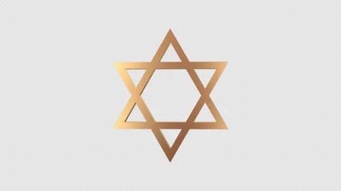 Star of David Loop. The Magen David With Alpha. Vídeo Stock 346739351