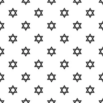 Star of David pattern, simple style Illustrazione stock