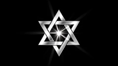 Star of David Religious symbol Particles Animation, 스톡 동영상 95428587