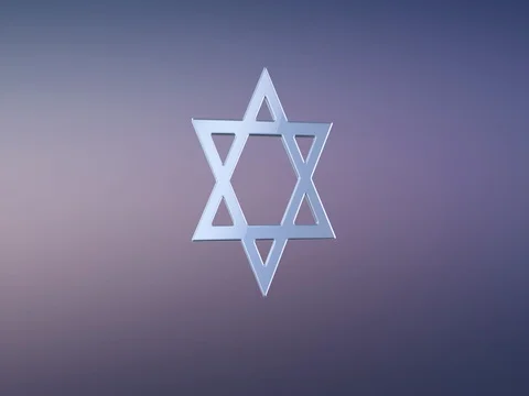 Star of David Silver 3d Icon Stock Footage 74075041