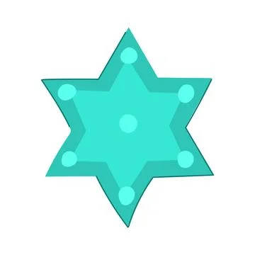 Star of david symbol on a white background Stock Illustration