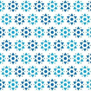 Star of David Vector Seamless Pattern Stock Illustration
